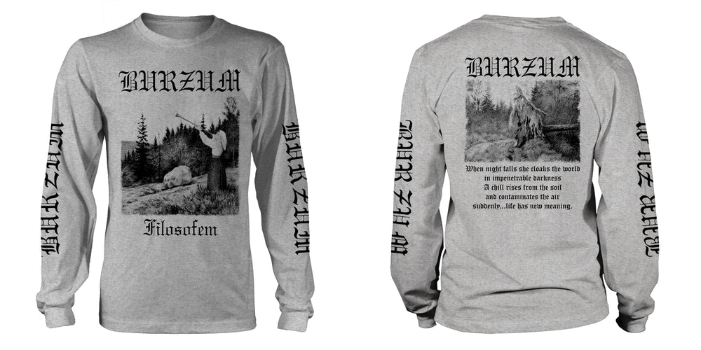 Burzum - Filosofem   GREY  Long Sleeve